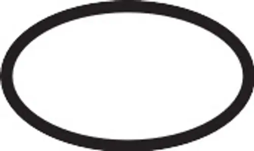 Schwarzer O-Ring in ovaler Form vor weißem Hintergrund. Das Produkt ist von Hansgrohe und eignet sich zur Verwendung in verschiedenen Anwendungen.